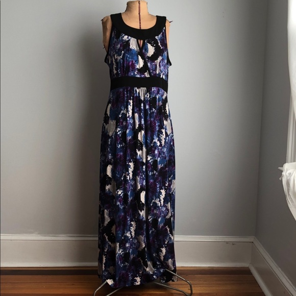 Susan Lawrence Maxi Dress Sundress Sleeveless Lrg - Picture 1 of 10